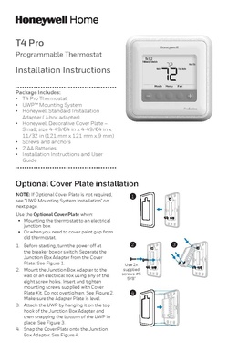 Honeywell Thermostat Install Manual.pdf
